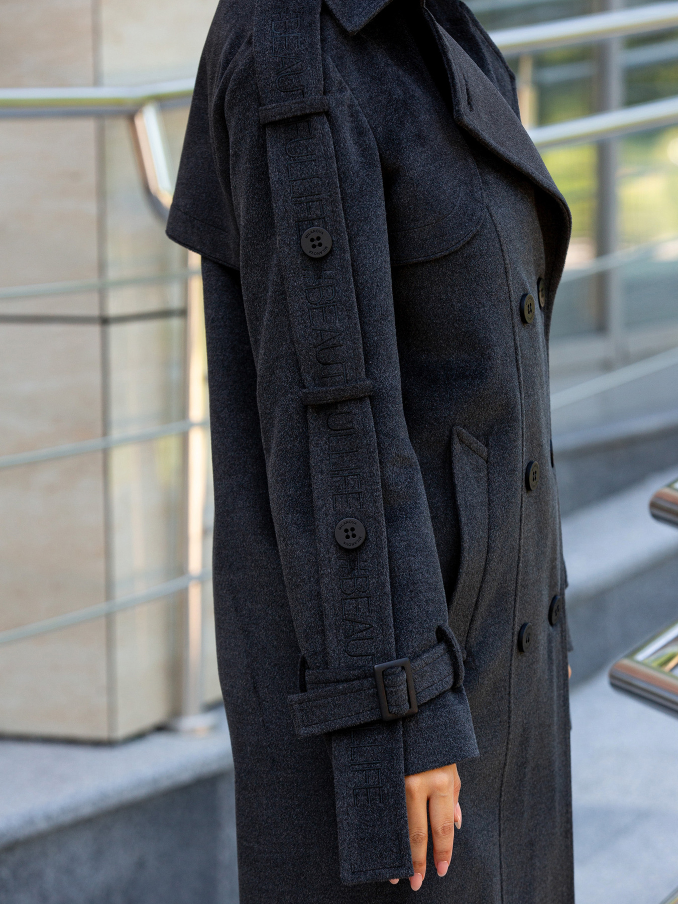 Пальто MilaNova модель Пальто ПВ-93 графит Фото