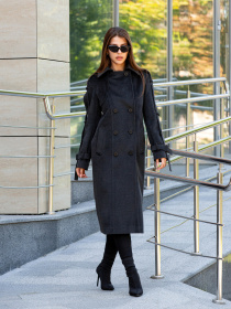 Пальто MilaNova модель Пальто ПВ-93 графит Пальто MilaNova модель Пальто ПВ-93 графит Фото