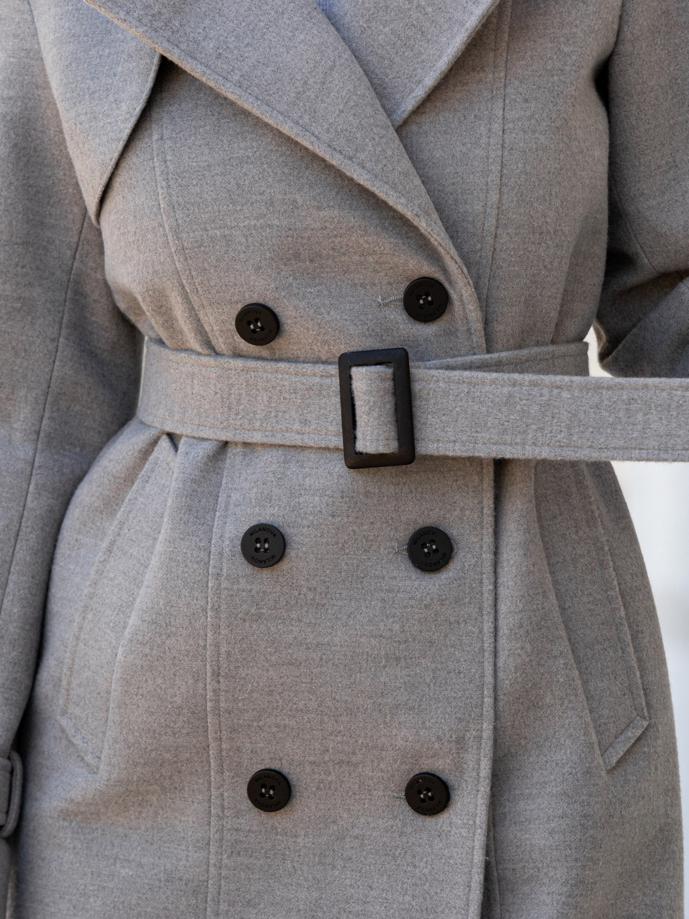 Пальто MilaNova модель Пальто ПВ-93 серый Фото