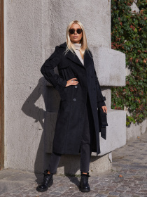 Пальто MilaNova модель Пальто ПВ-93 черный Пальто MilaNova модель Пальто ПВ-93 черный Фото