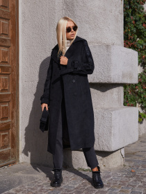 Пальто MilaNova модель Пальто ПВ-93 черный Фото