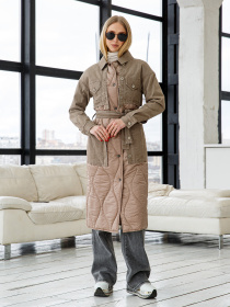 Пальто с утеплителем MilaNova модель Плащ ПВ-150 капучино Фото