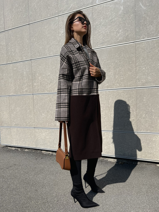 Пальто MilaNova модель Пальто ПВ-155 шоколад Фото