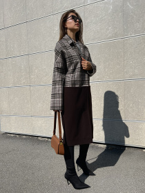 Пальто MilaNova модель Пальто ПВ-155 шоколад Фото