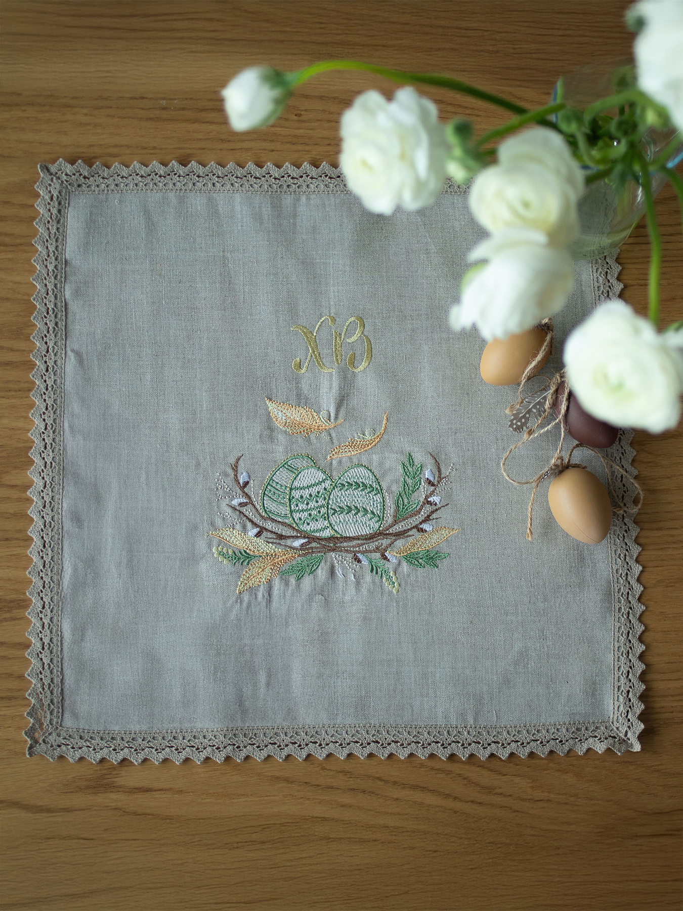 Серветка великодня бежева Едельвіка модель 311-24-08 Фото