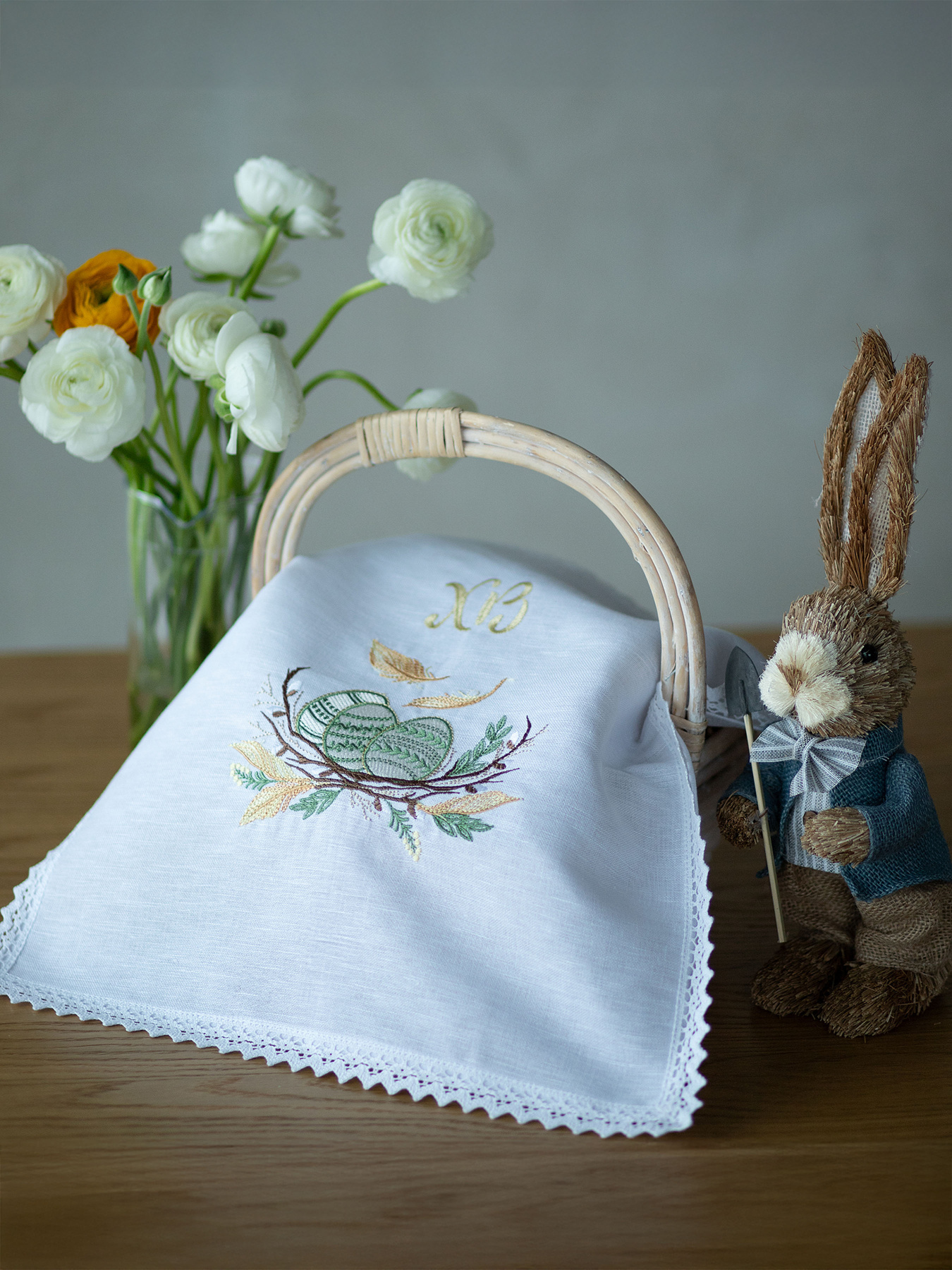 Серветка великодня біла Едельвіка модель 311-24-09 Фото