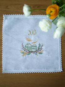 Серветка великодня біла Едельвіка модель 311-24-09 Фото