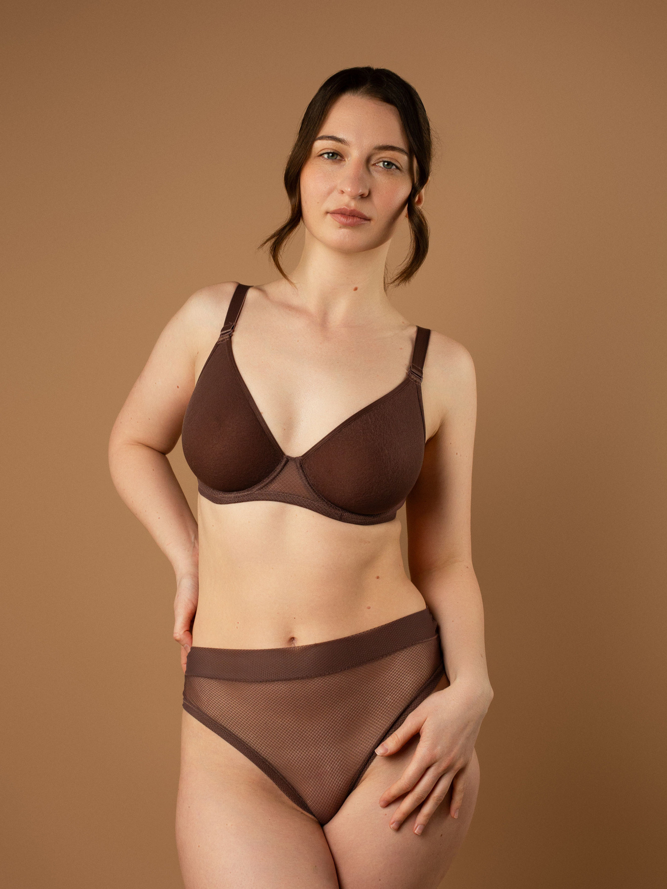 Бюстгальтер Brabrabra модель SLZ26201308_Mocha Бюстгальтер Brabrabra модель SLZ26201308_Mocha Фото