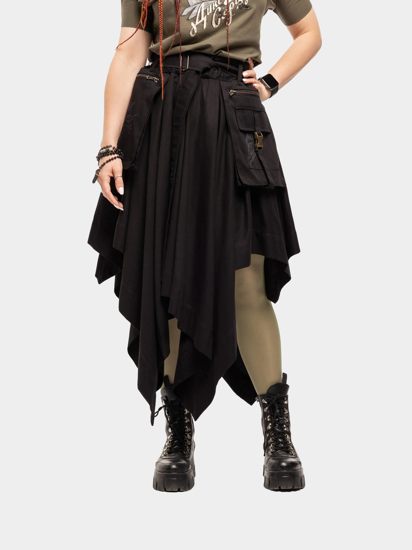 Спідниця міді Авіація Галичини модель 00-003405-1 Фото