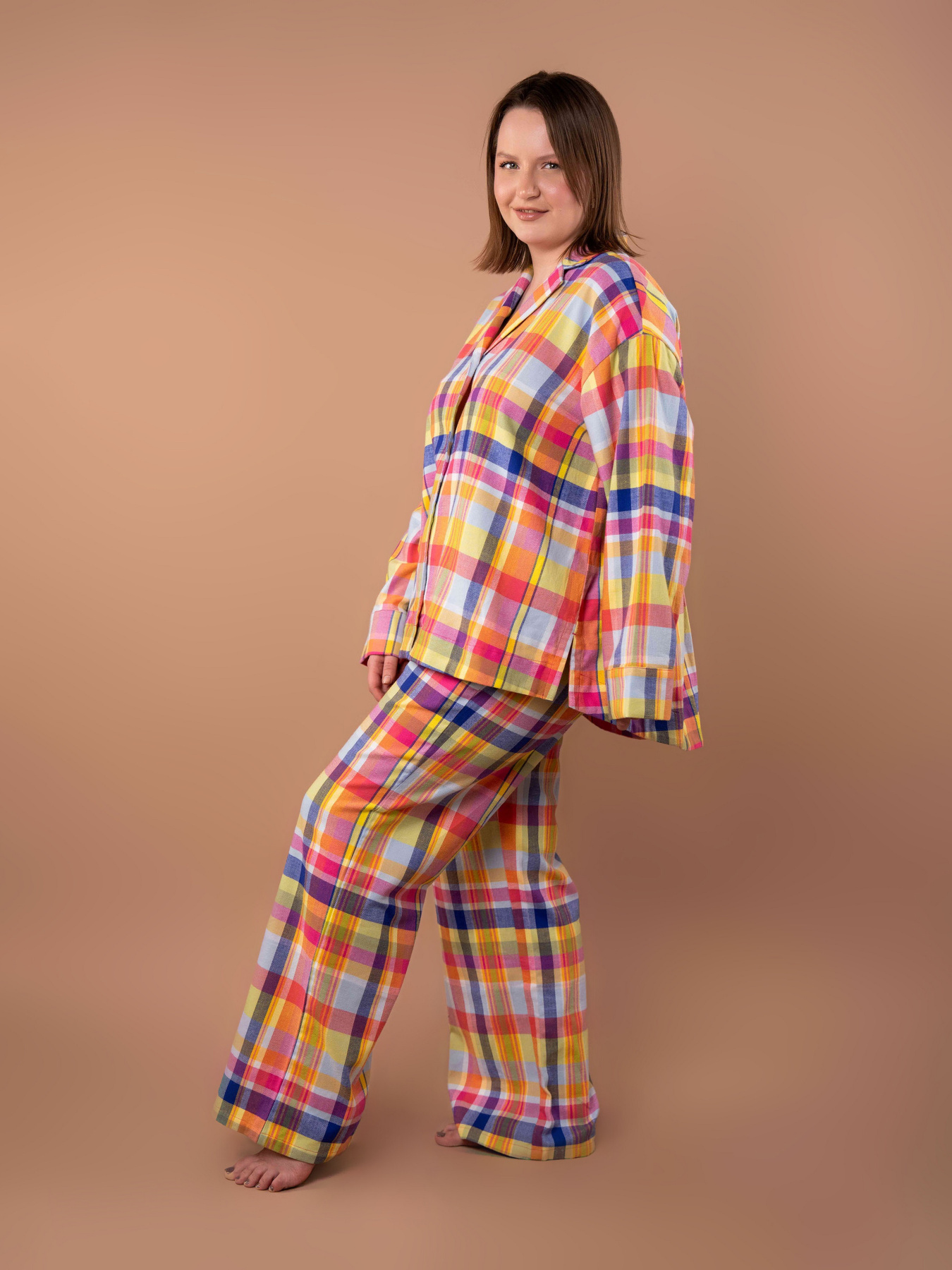 Верх пижамы Brabrabra модель HOM2418004_Colorful-Check Фото