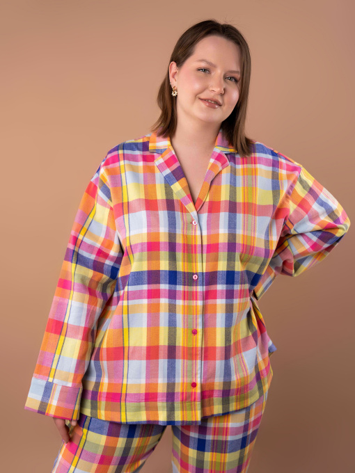 Верх пижамы Brabrabra модель HOM2418004_Colorful-Check Фото