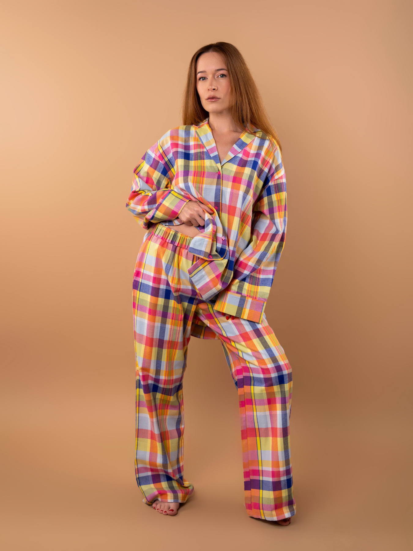 Штани для дому Brabrabra модель HOM2418010_Colorful-Check Фото