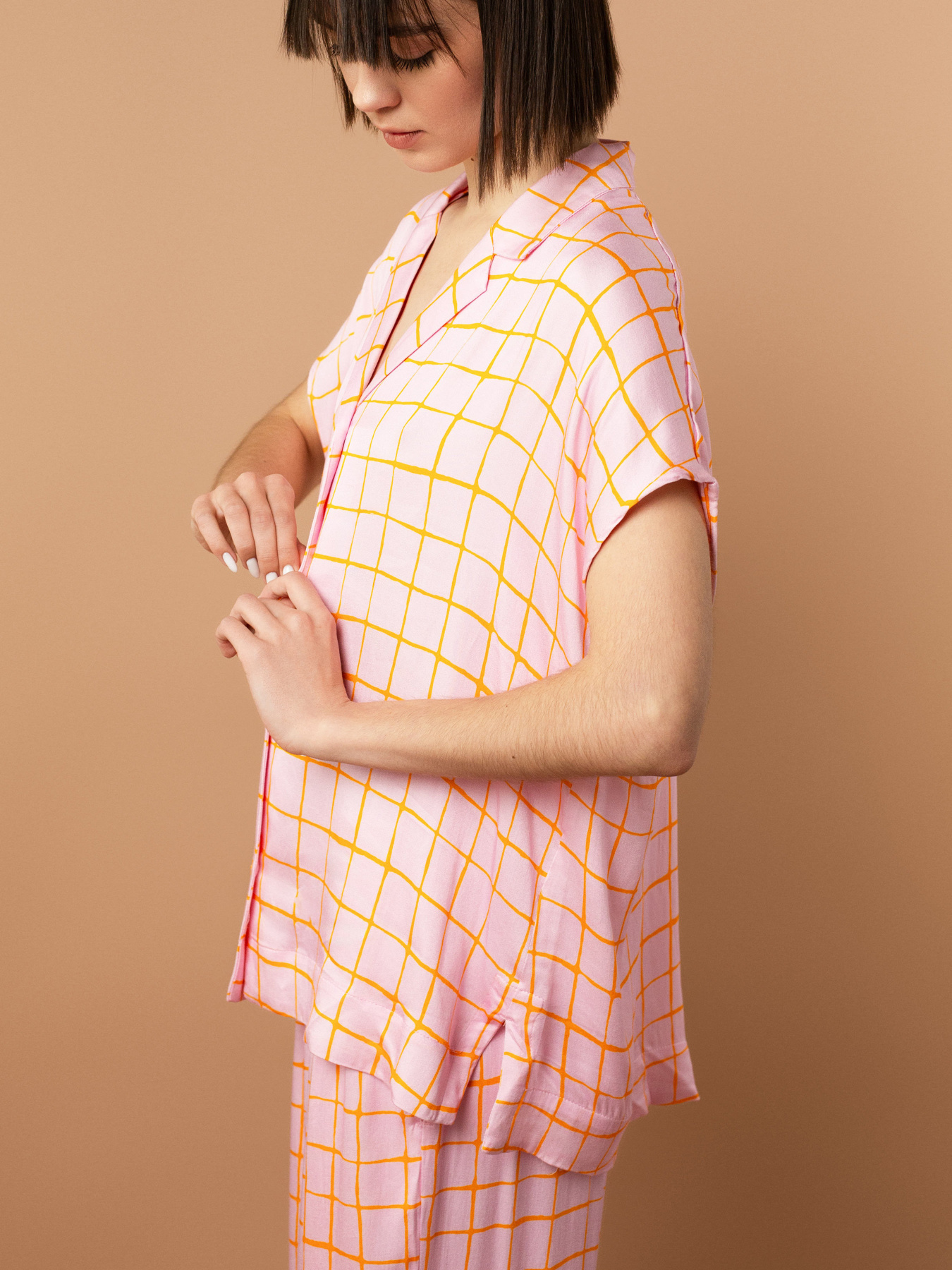 Верх пижамы Brabrabra модель HOM2423104_Check-Print Фото