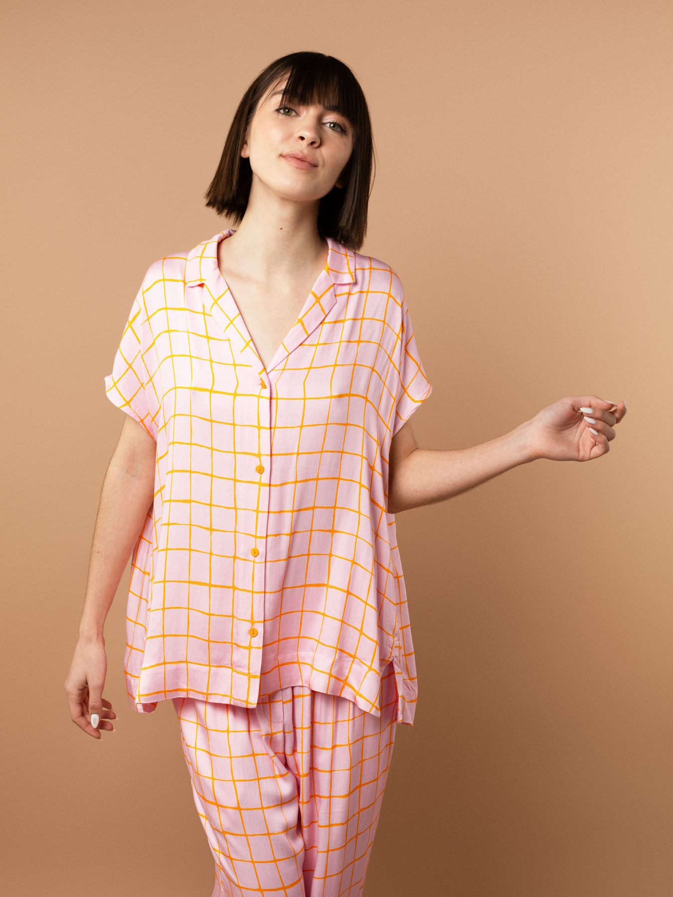 Верх пижамы Brabrabra модель HOM2423104_Check-Print Фото