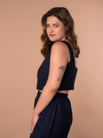 Майка для дома Brabrabra модель HOM2424003_Dark-Blue Майка для дома Brabrabra модель HOM2424003_Dark-Blue Фото