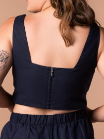 Майка для дома Brabrabra модель HOM2424003_Dark-Blue Майка для дома Brabrabra модель HOM2424003_Dark-Blue Фото