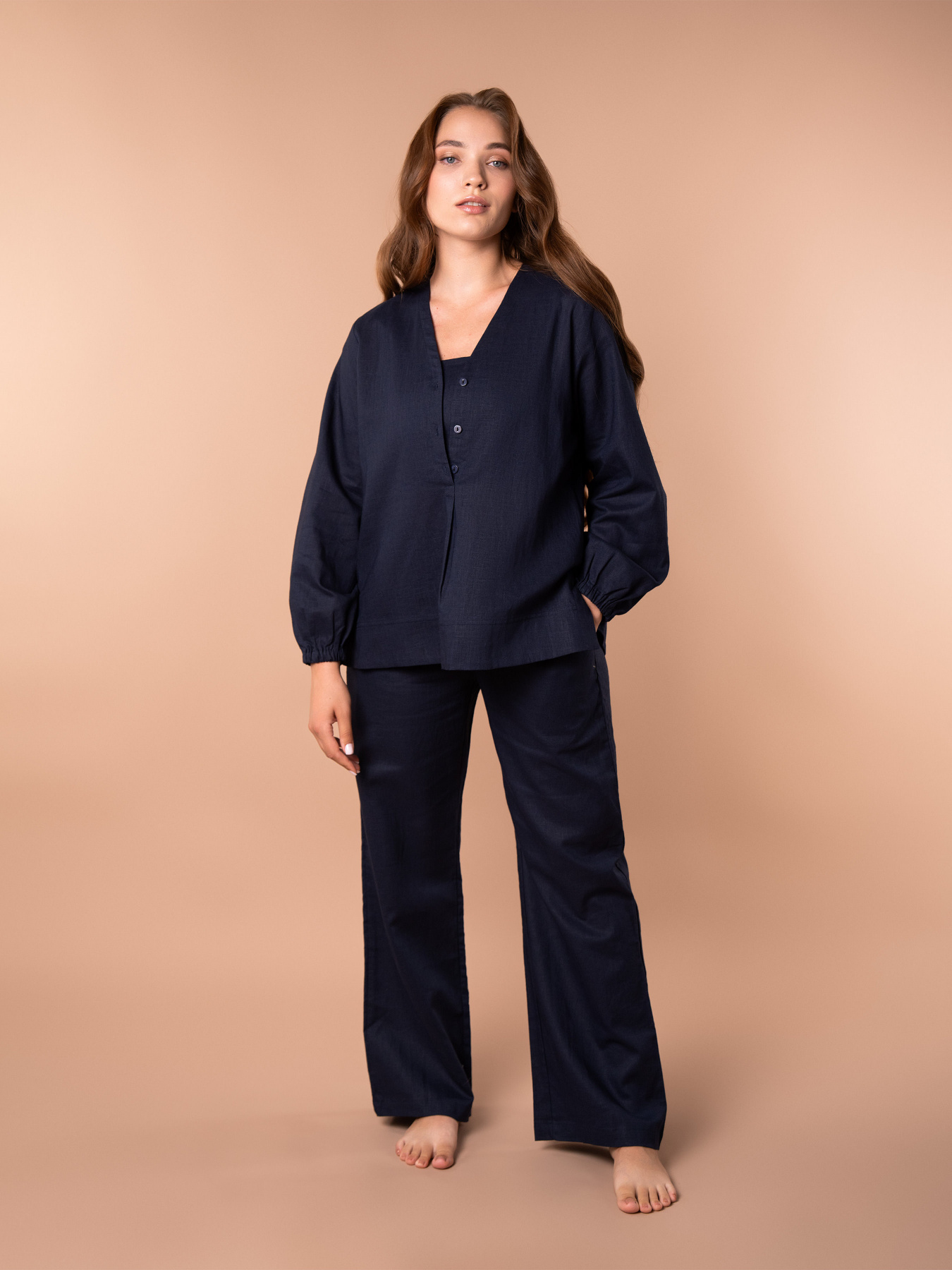 Штаны для дома Brabrabra модель HOM2424010_Dark-Blue Фото