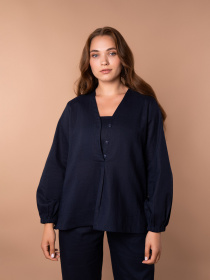 Верх пижамы Brabrabra модель HOM2424114_Dark-Blue Фото