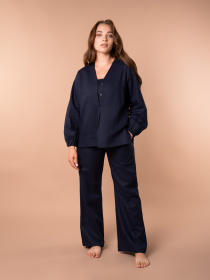 Верх піжами Brabrabra модель HOM2424114_Dark-Blue Фото