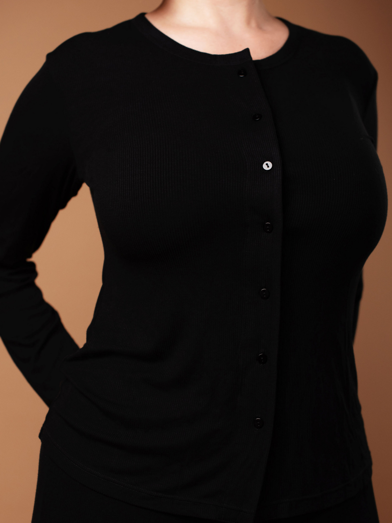 Верх пижамы Brabrabra модель HOM25313069_Black Фото