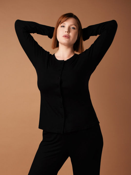 Верх пижамы Brabrabra модель HOM25313069_Black Фото