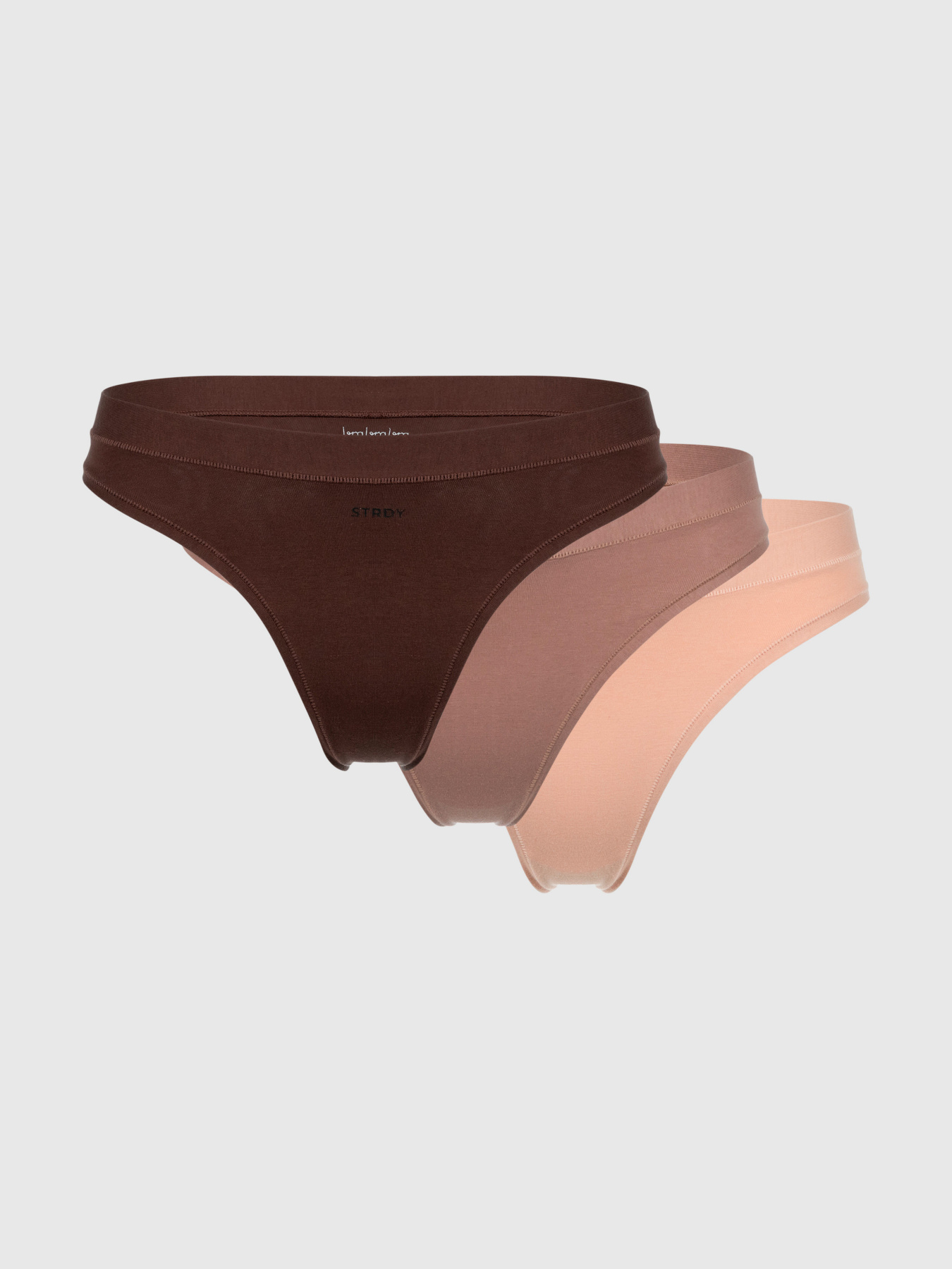 Набір трусів Brabrabra модель SLZ24602002_3_Cream.Dark-Nude.Brown Фото