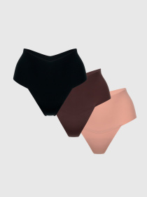 Набір трусів Brabrabra модель SLZ26702004_3_black.taupe.dark-nude Фото