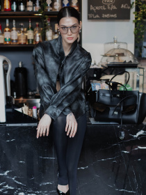 Куртка кожаная Jadone Fashion модель Kurtka_Vynd_hrafyt Фото