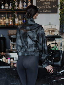 Куртка кожаная Jadone Fashion модель Kurtka_Vynd_hrafyt Фото