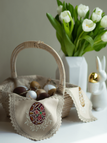 Великодня серветка бежева Едельвіка модель 82-23-09beige Фото