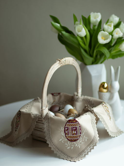 Великодня серветка бежева Едельвіка модель 82-23-09beige Фото