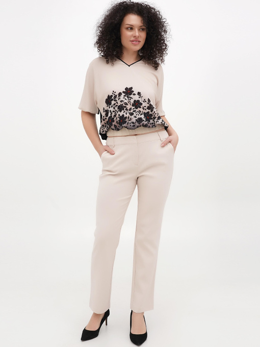 Брюки повседневные Sassofono модель A271-SF-4086_молочный Фото