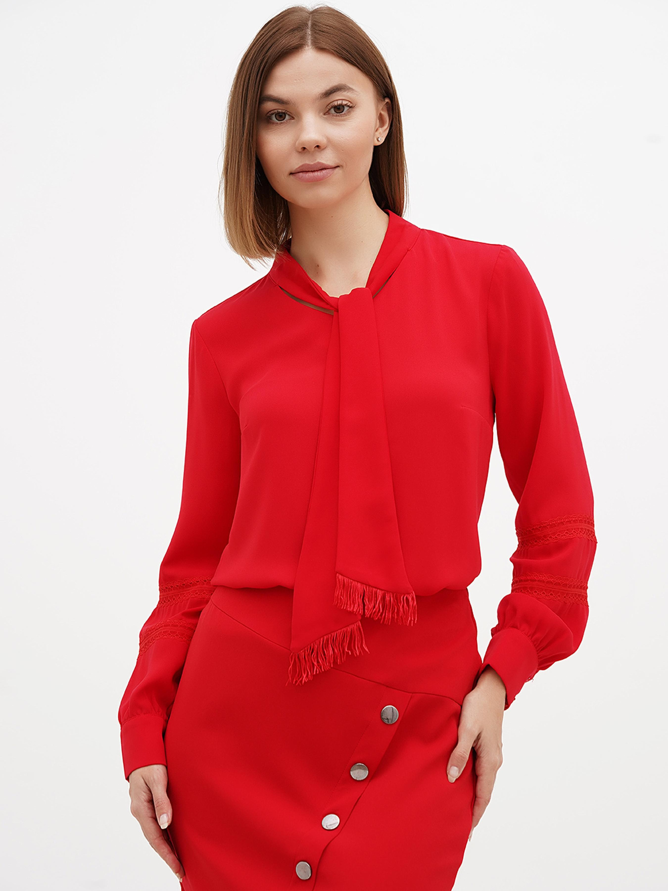Блуза Sassofono модель A271-SF-1865_красный Фото