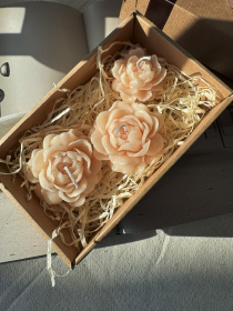 Набір ароматичних свічок "Вечір у жасминовому саду", з натурального оливкового воску Candle Design модель 200.0006 Набір ароматичних свічок "Вечір у жасминовому саду", з натурального оливкового воску Candle Design модель 200.0006 Фото