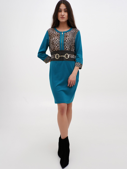 Платье мини Sassofono модель A271-SC-1232_зеленый Фото