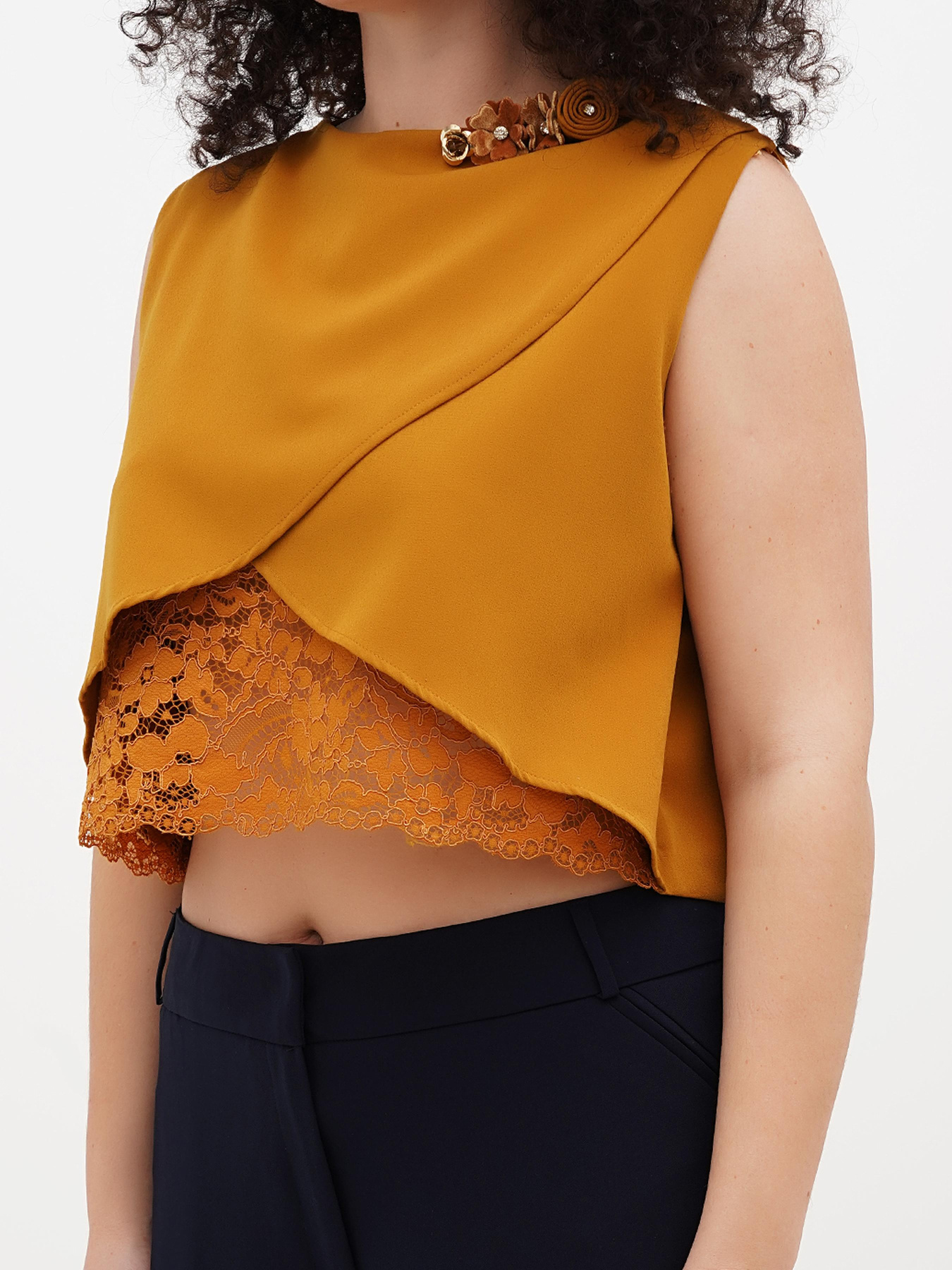 Жилет Sassofono модель A271-SF-2897_горчичный Фото