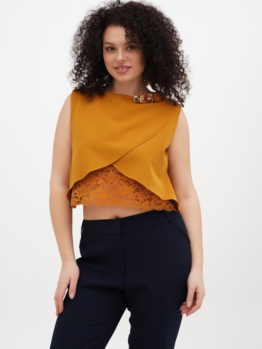 Жилет Sassofono модель A271-SF-2897_горчичный Фото