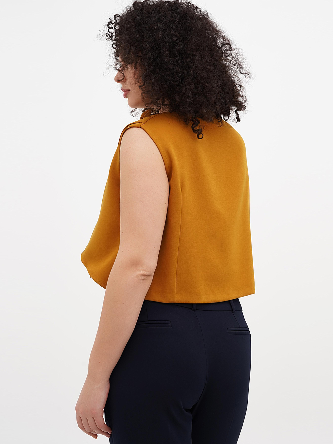 Жилет Sassofono модель A271-SF-2897_горчичный Фото