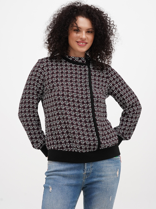 Блуза Sassofono модель A271-SC-3508_черный_бежевый Фото