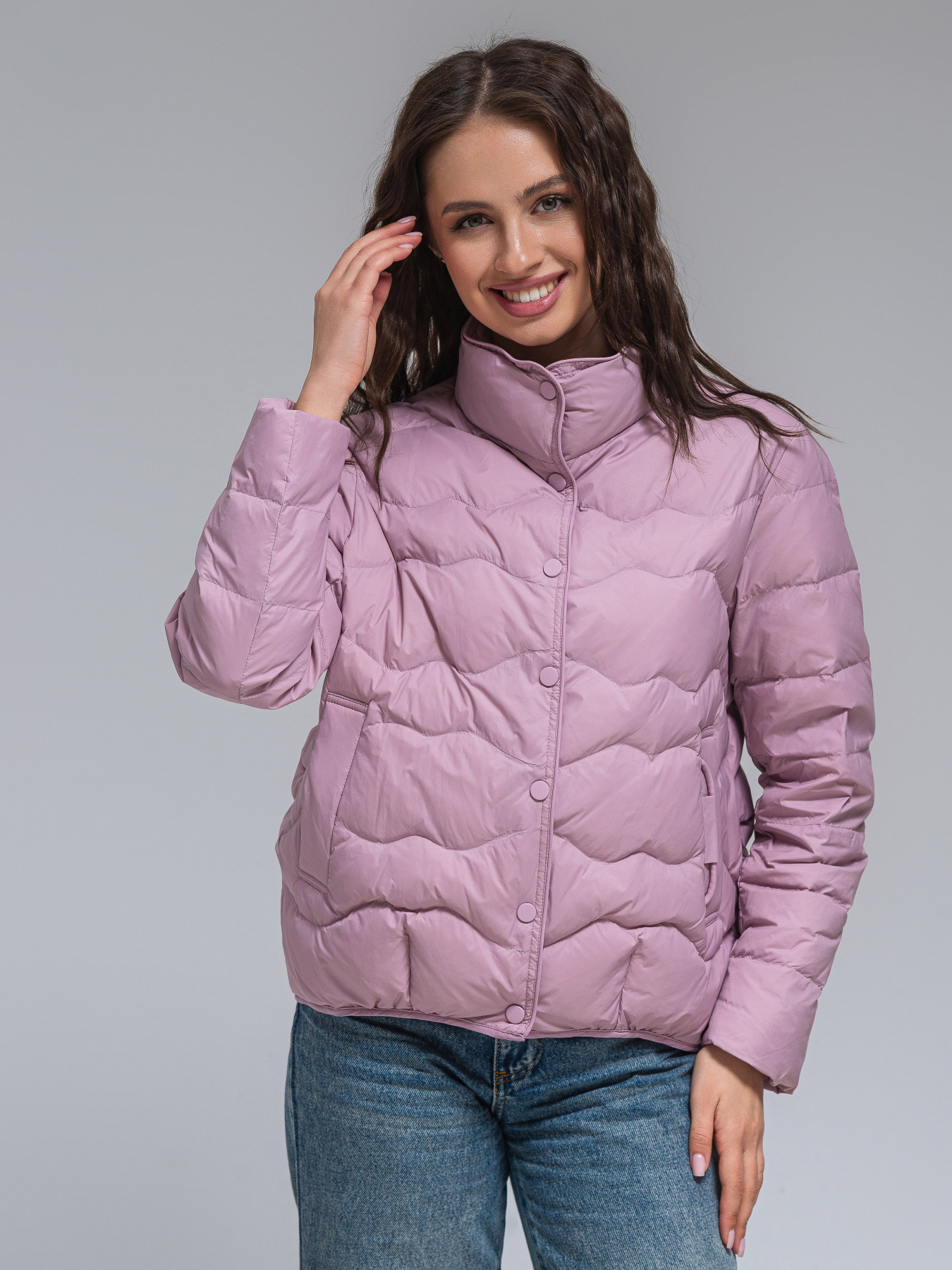 Демісезонна куртка VIVA WEAR модель 82403-pink Фото