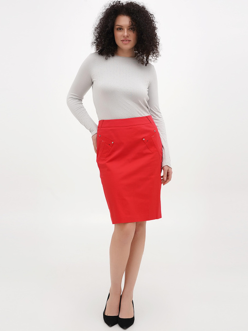 Юбка мини Sassofono модель A271-SC-3504_красный Фото