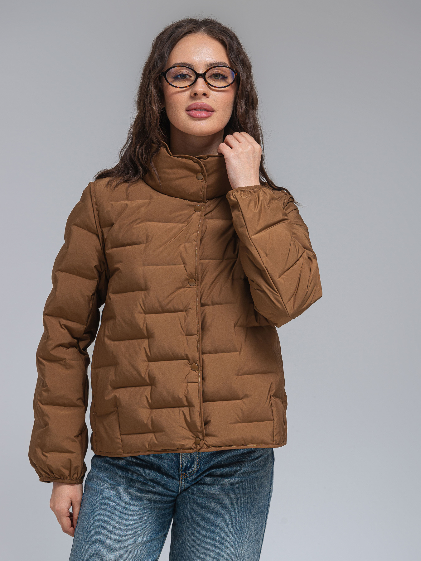 Демисезонная куртка VIVA WEAR модель 24-brown Фото