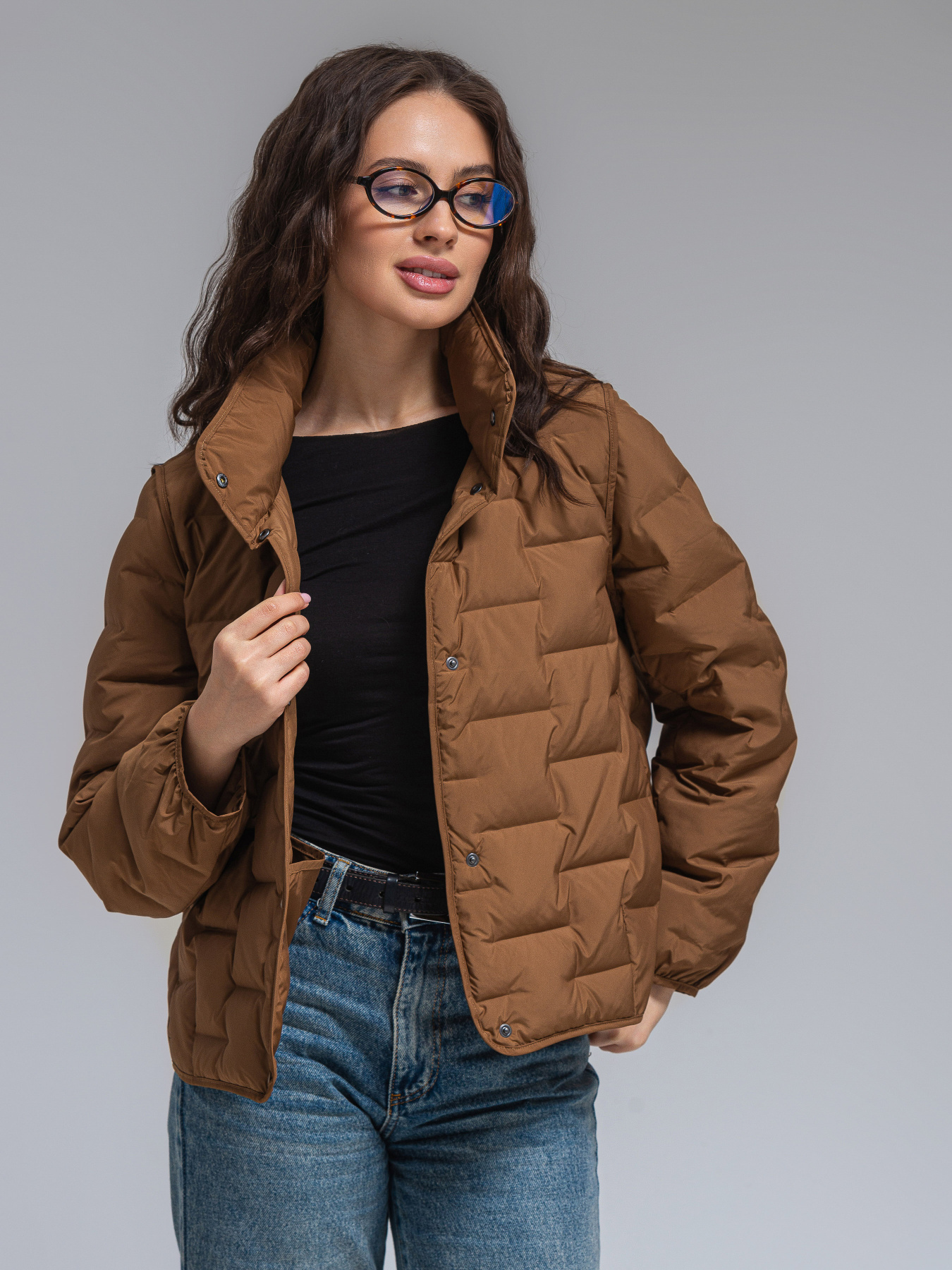 Демісезонна куртка VIVA WEAR модель 24-brown Фото