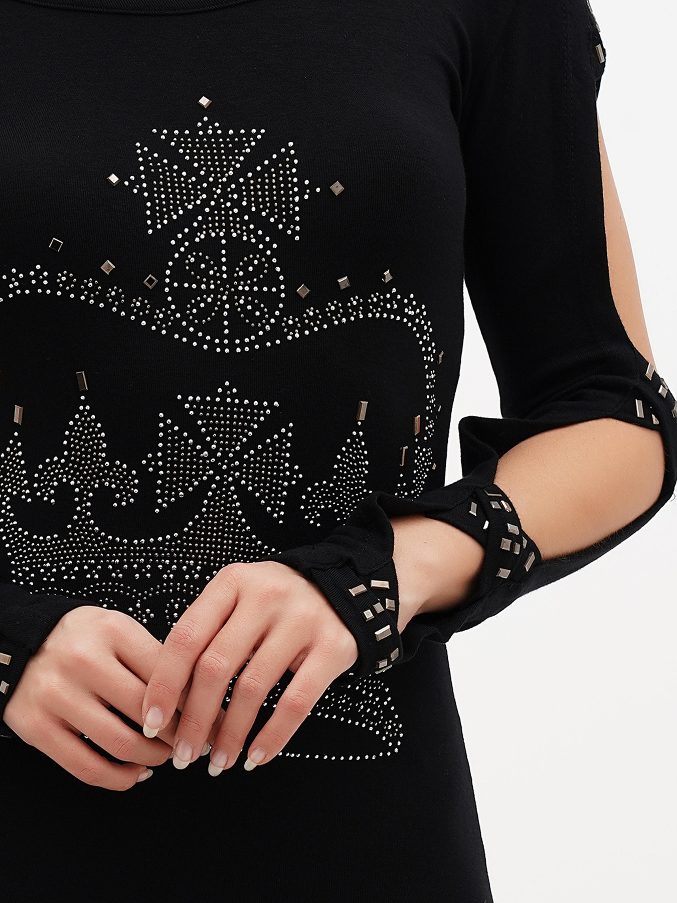 Туника Sassofono модель A271-SC-1484_черный Фото