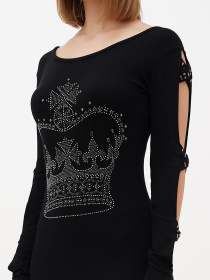 Туника Sassofono модель A271-SC-1484_черный Фото