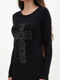 Туника Sassofono модель A271-SC-1468_черный Фото