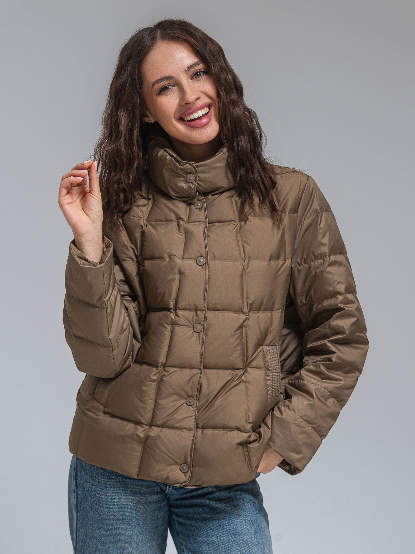 Демісезонна куртка VIVA WEAR модель 6537-brown Фото