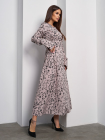 Платье макси ISSA Plus модель SA-588_бежевый Фото