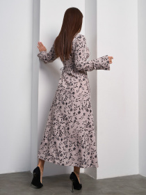 Платье макси ISSA Plus модель SA-588_бежевый Фото