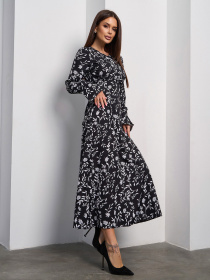 Платье макси ISSA Plus модель SA-588_черный Фото